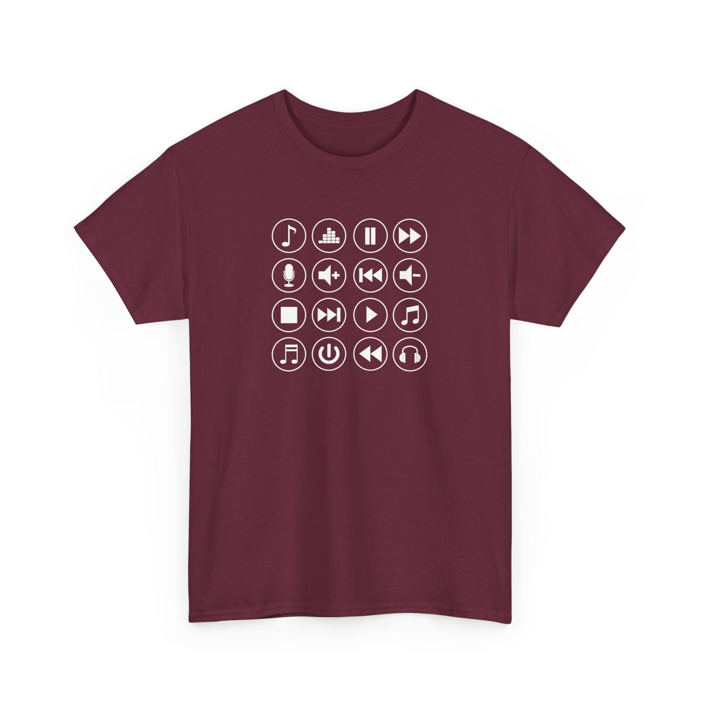 Music Player Symbols Short Sleeve Tee