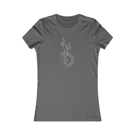 Flower and Circle Fitted Tee