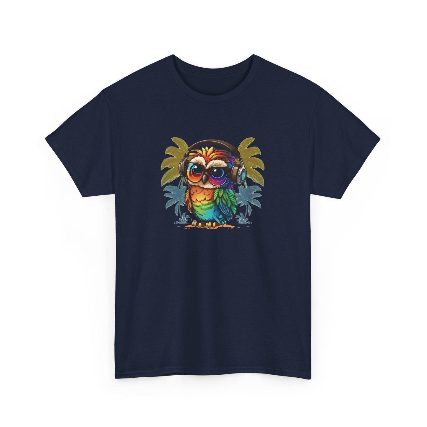 Owl with Headphones Short Sleeve Tee