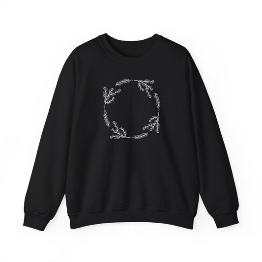 Flower and Leaf Circle Sweatshirt