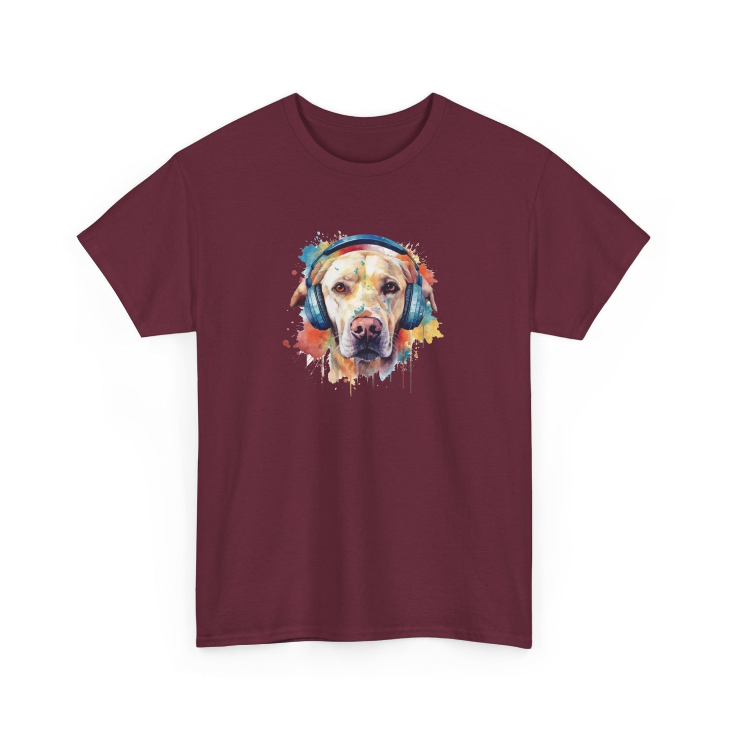 Labrador Retriever with Headphones Short Sleeve Tee