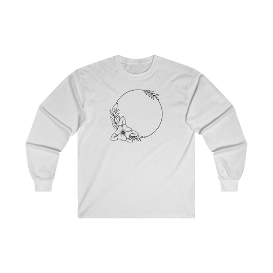 Large Flower Circle Long Sleeve Tee