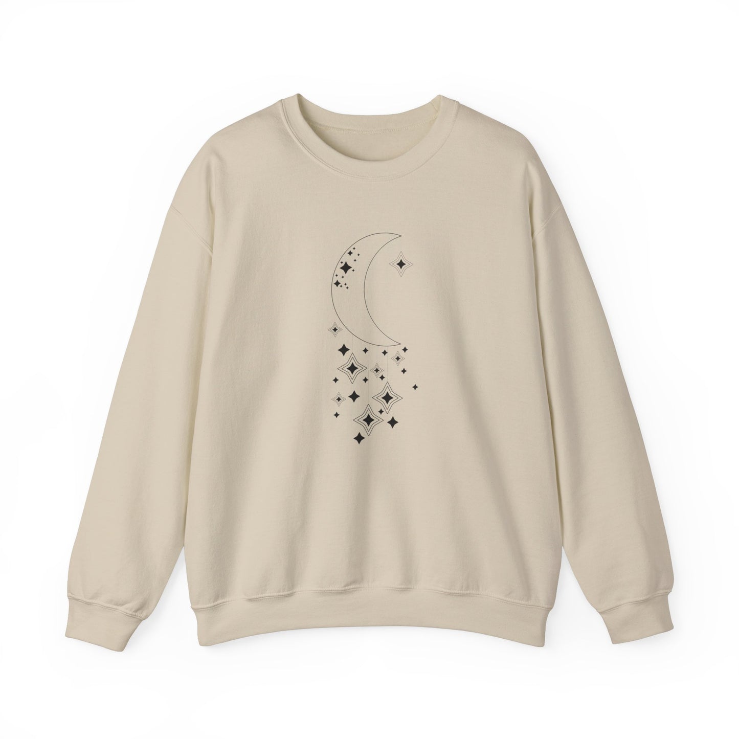 Moon and Hanging Stars Pattern Sweatshirt