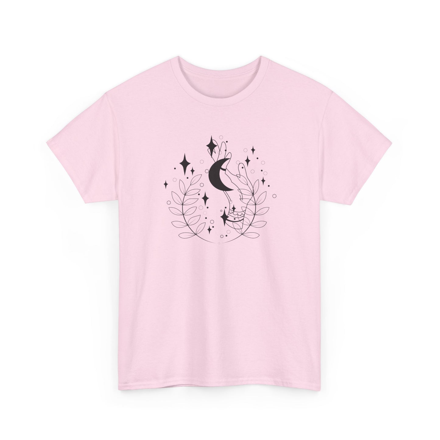 Crescent Moon and Leaves Short Sleeve Tee