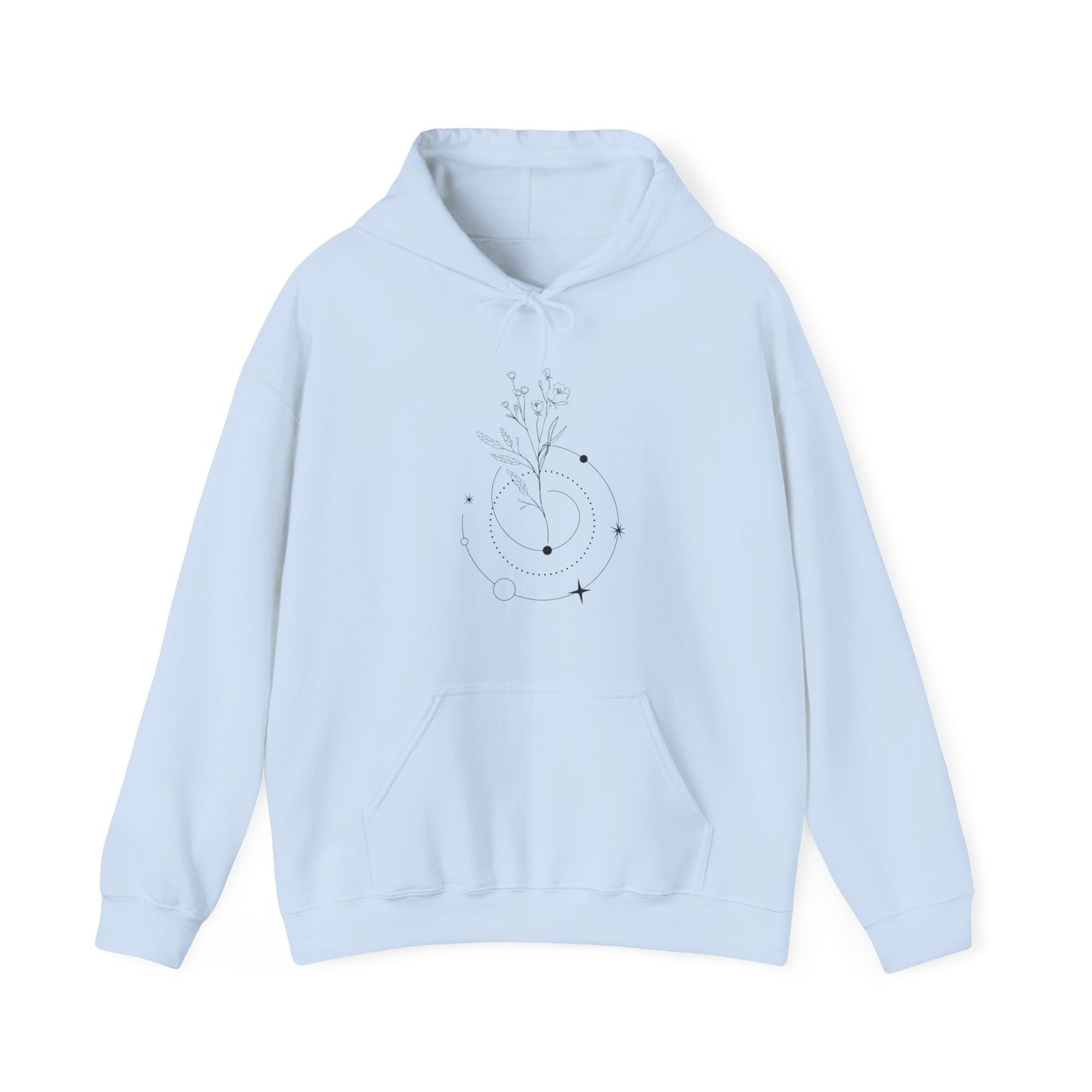 Flower and Swirl Hooded Sweatshirt