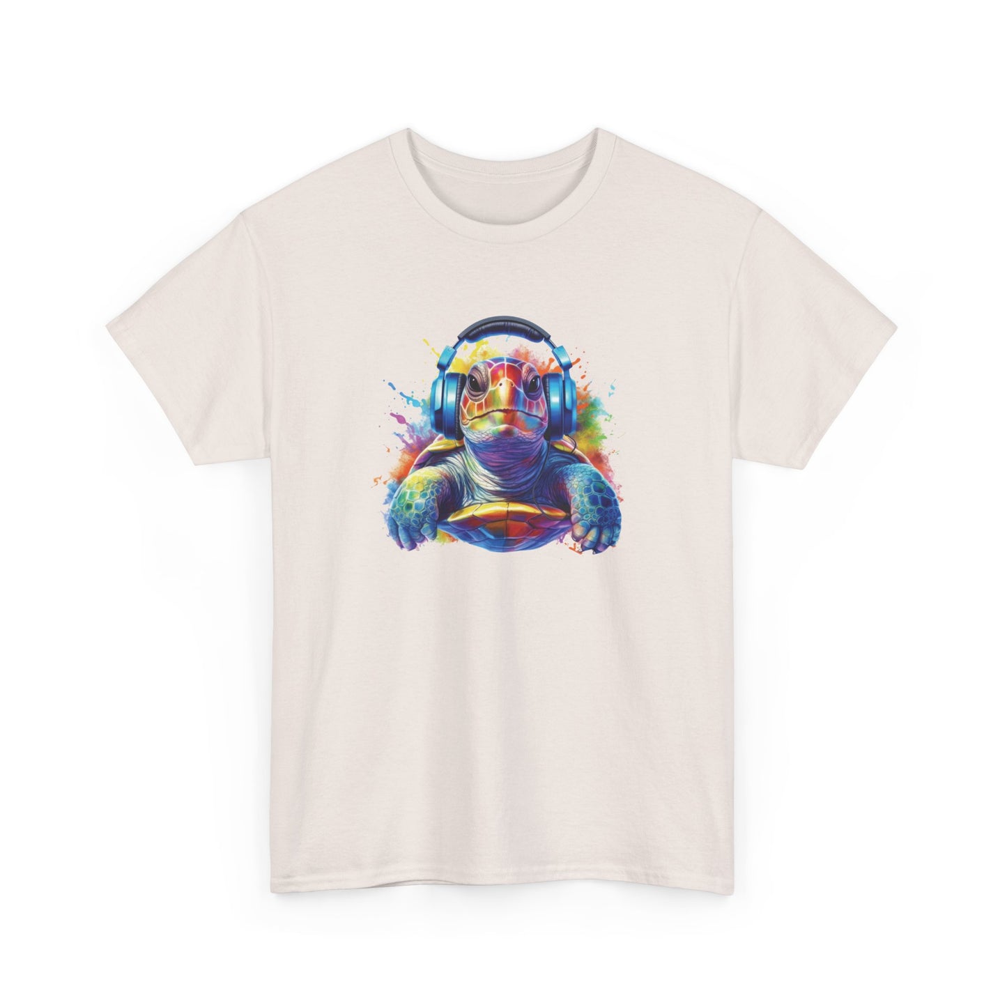 Turtle with Headphones Short Sleeve Tee