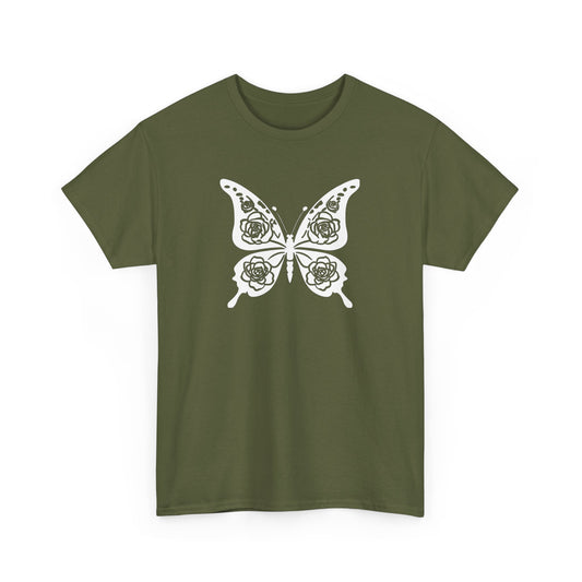 Butterfly with Roses Short Sleeve Tee
