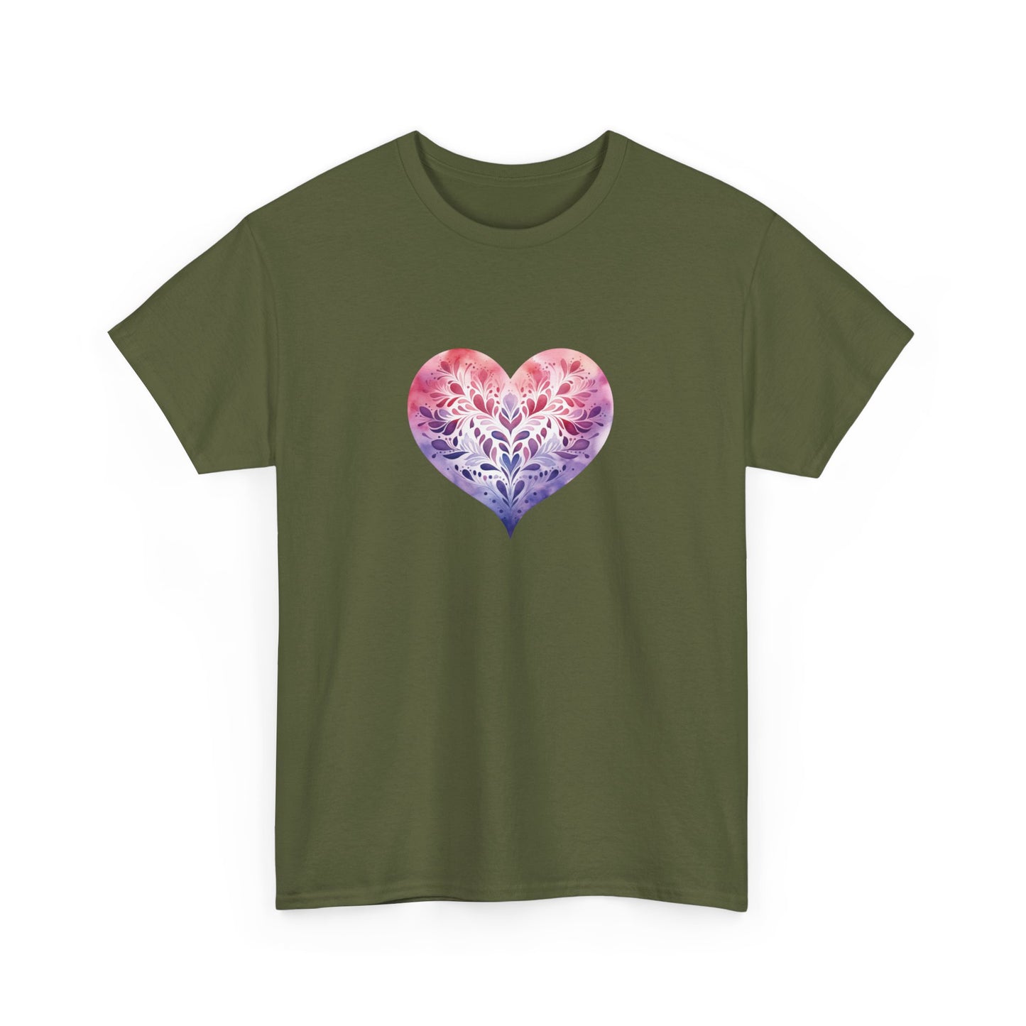 Watercolor Heart Short Sleeve Tee 005