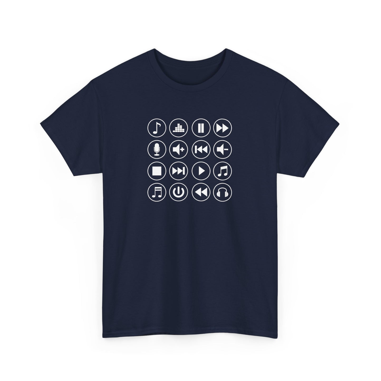 Music Player Symbols Short Sleeve Tee