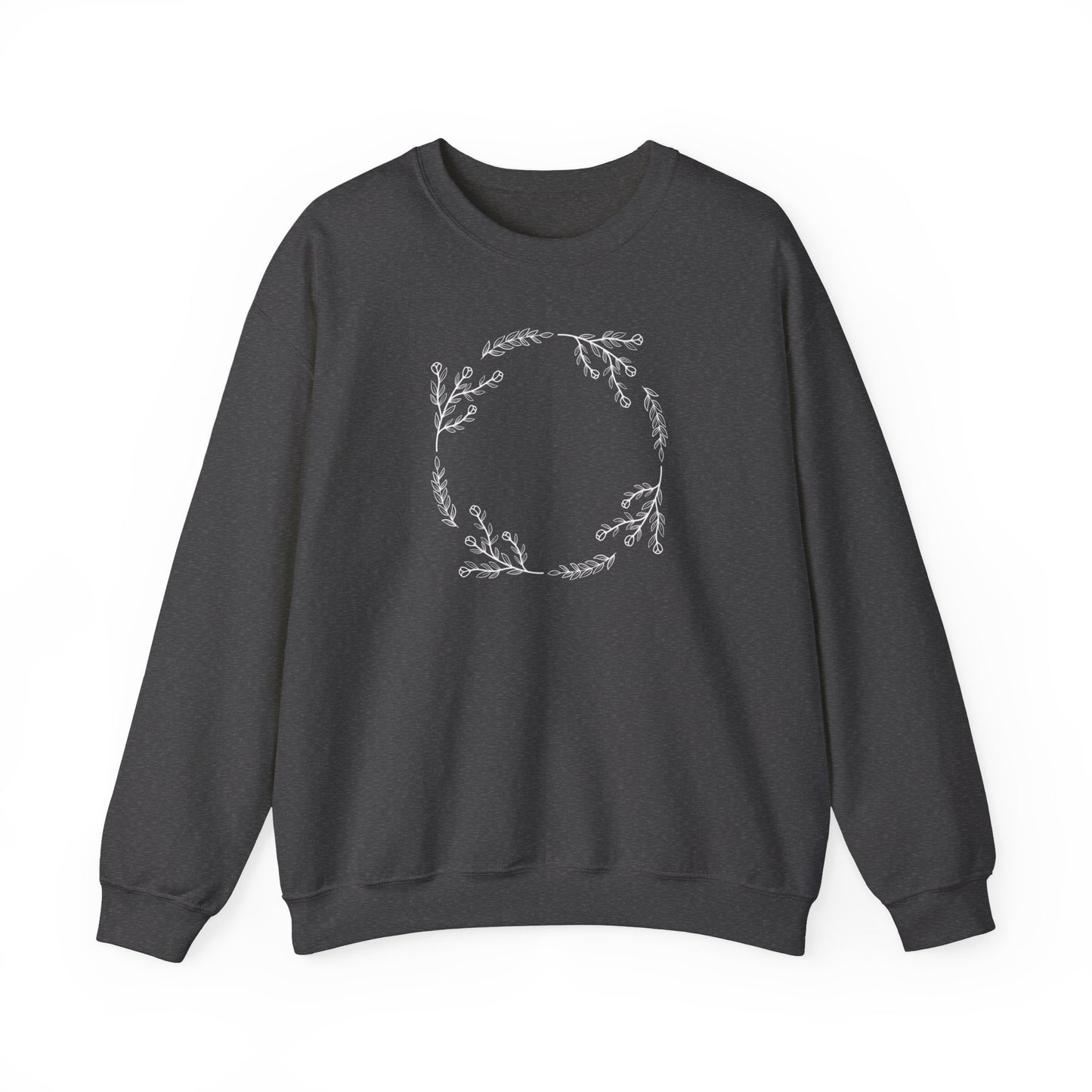 Flower and Leaf Circle Sweatshirt