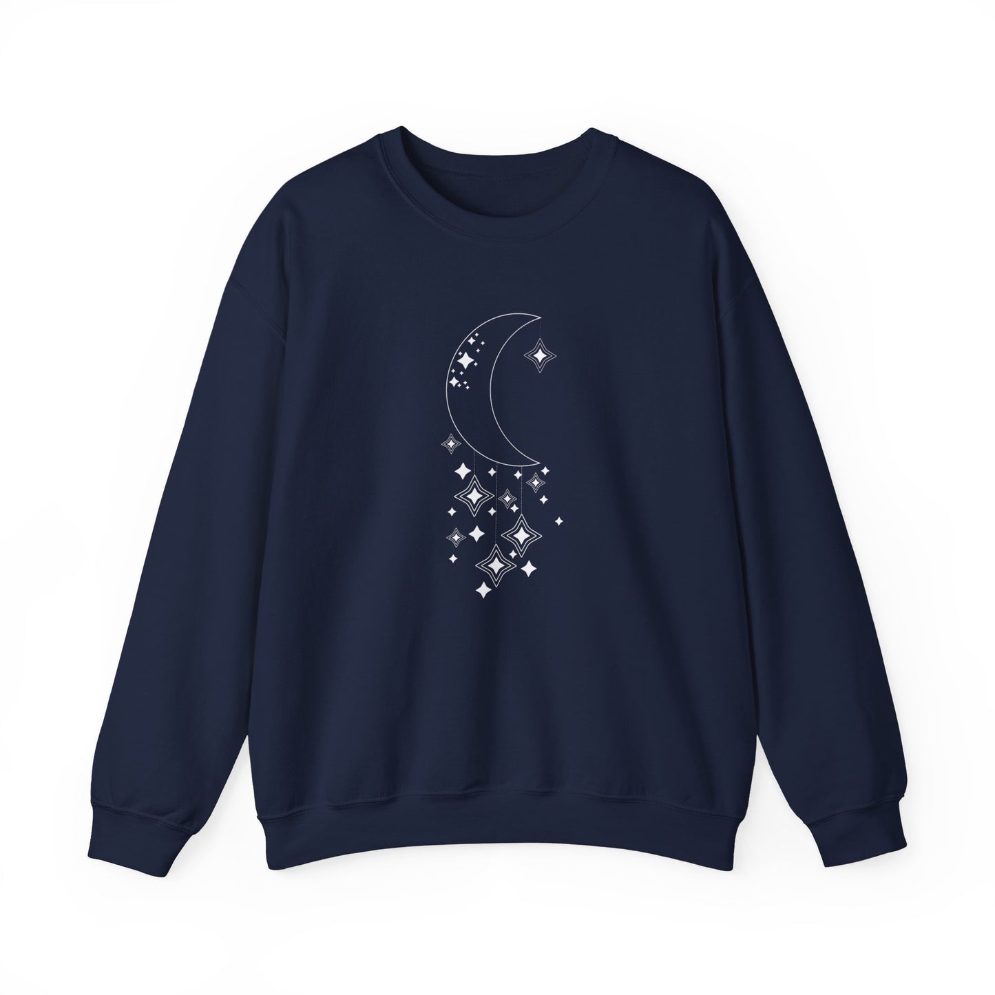 Moon and Hanging Stars Pattern Sweatshirt