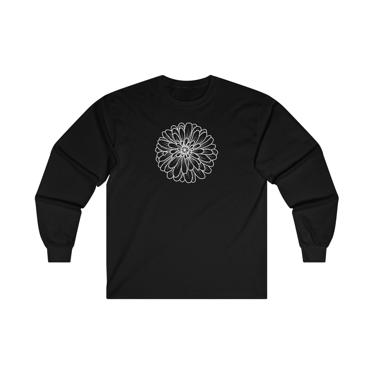 Flower Outline Long Sleeve Tee
