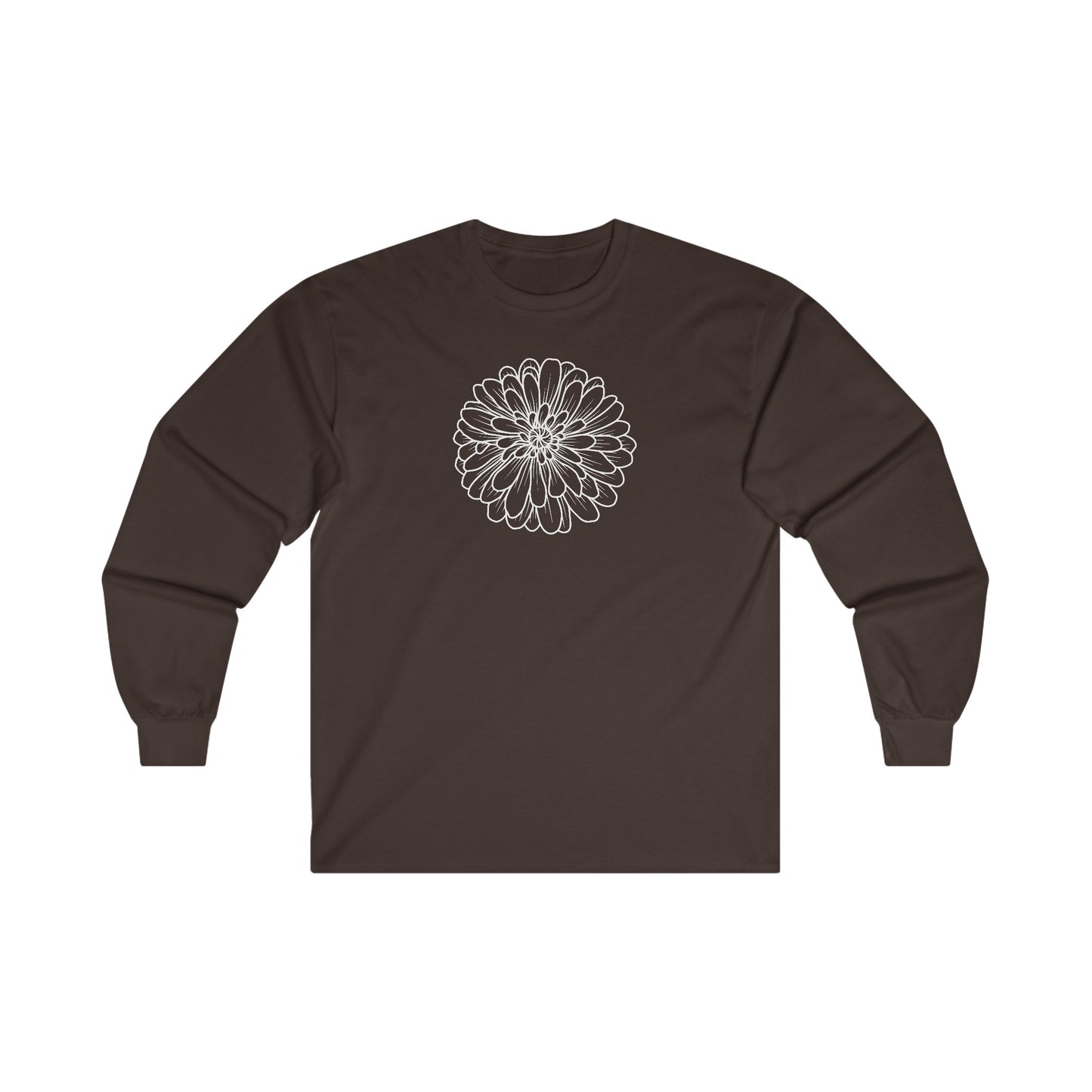 Flower Outline Long Sleeve Tee
