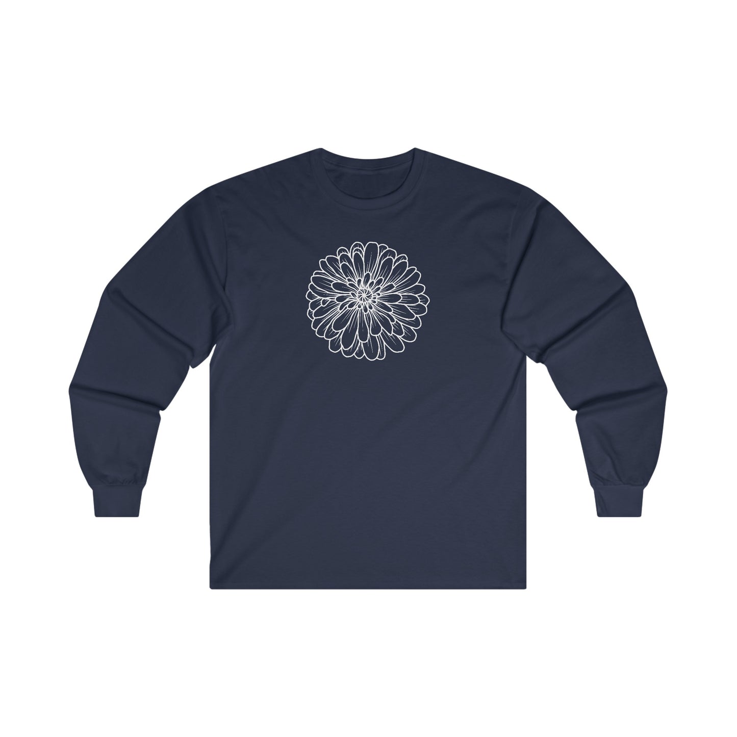 Flower Outline Long Sleeve Tee