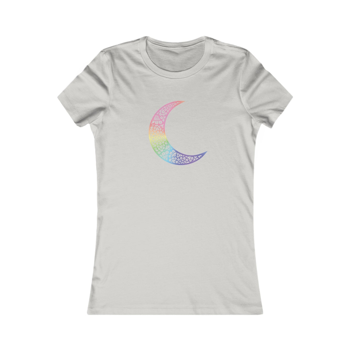 Colorful Mandala Moon Fitted Tee