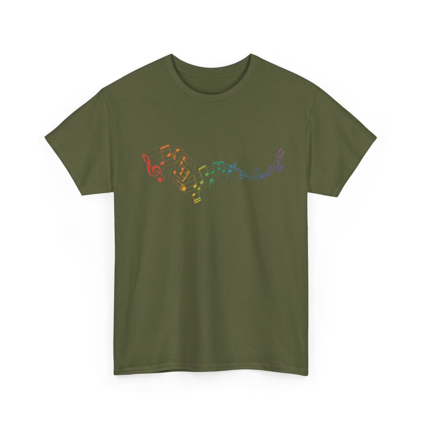 Colorful Music Notes Short Sleeve Tee