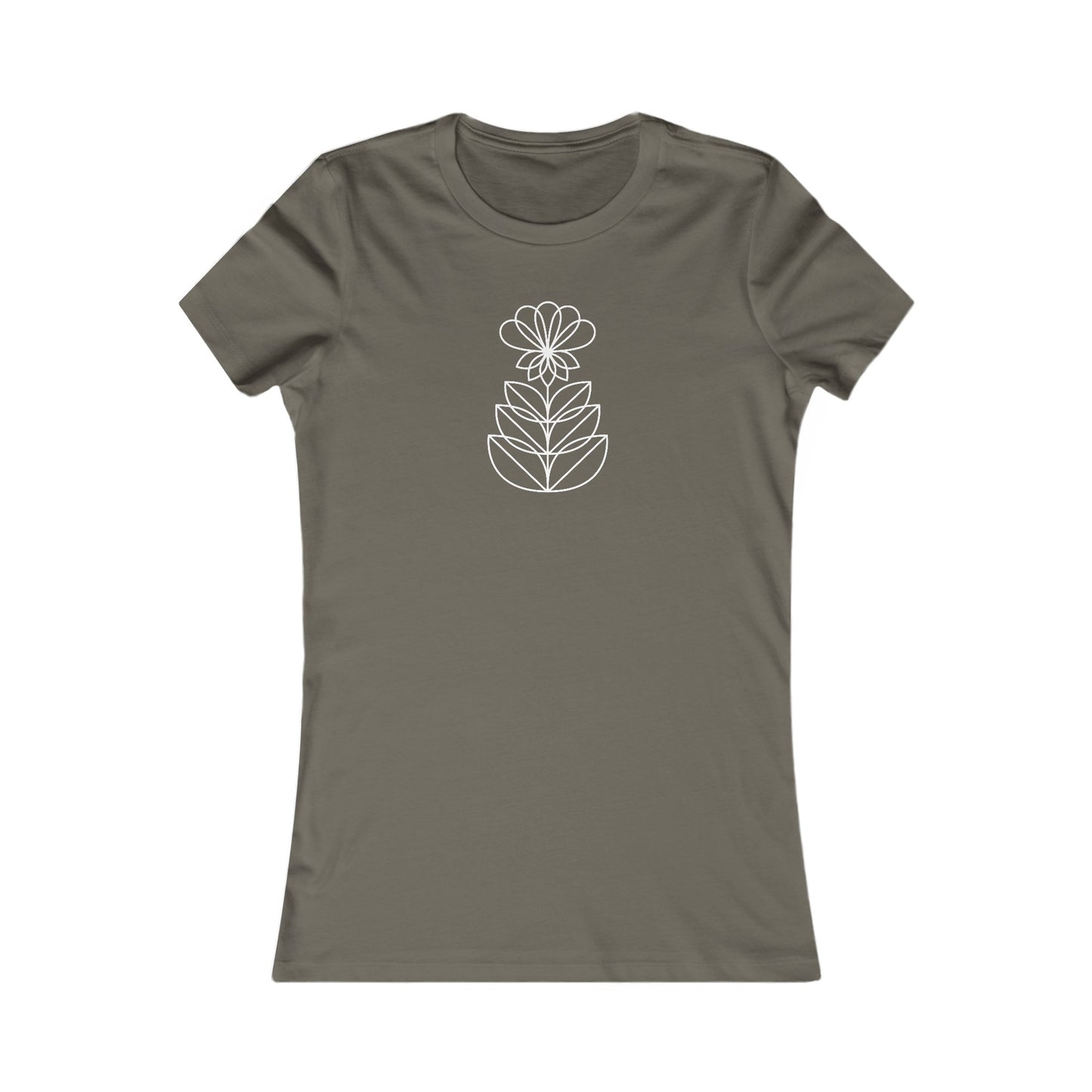 Abstract Flower Fitted Tee