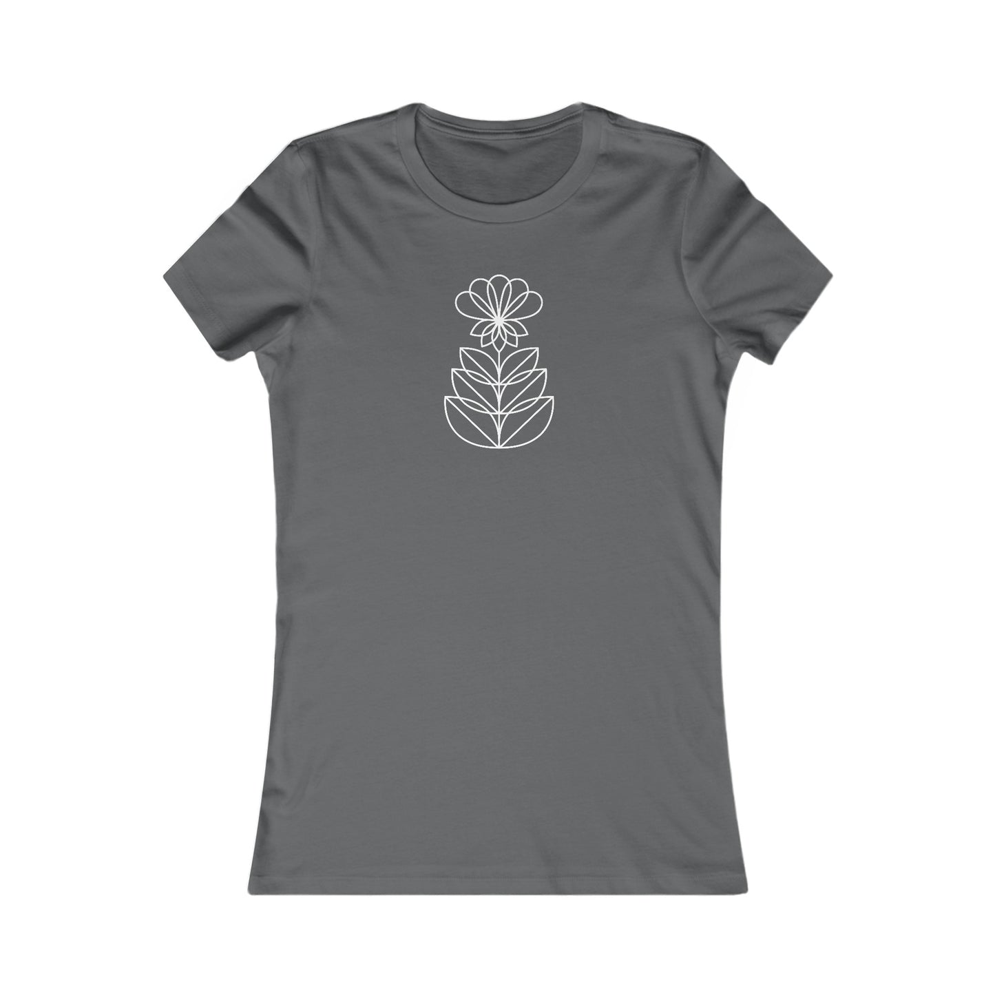 Abstract Flower Fitted Tee