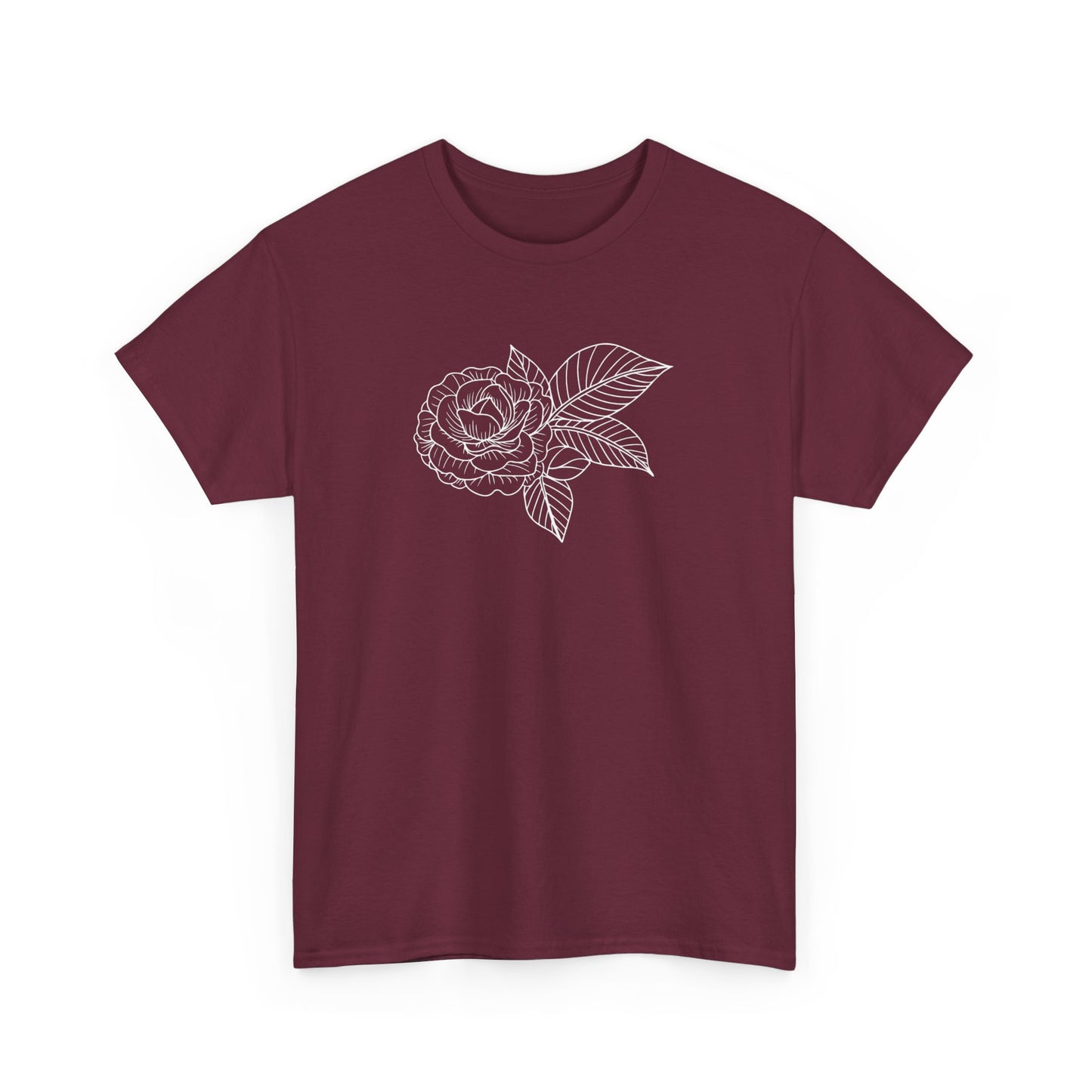 Rose with Leaves Short Sleeve Tee