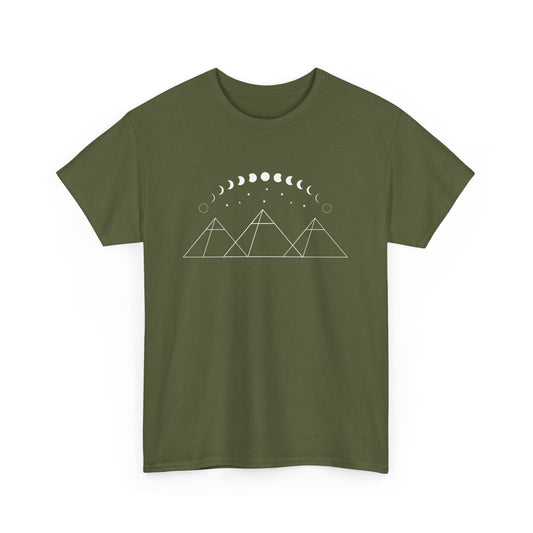 Pyramids and Moon Phases Short Sleeve Tee