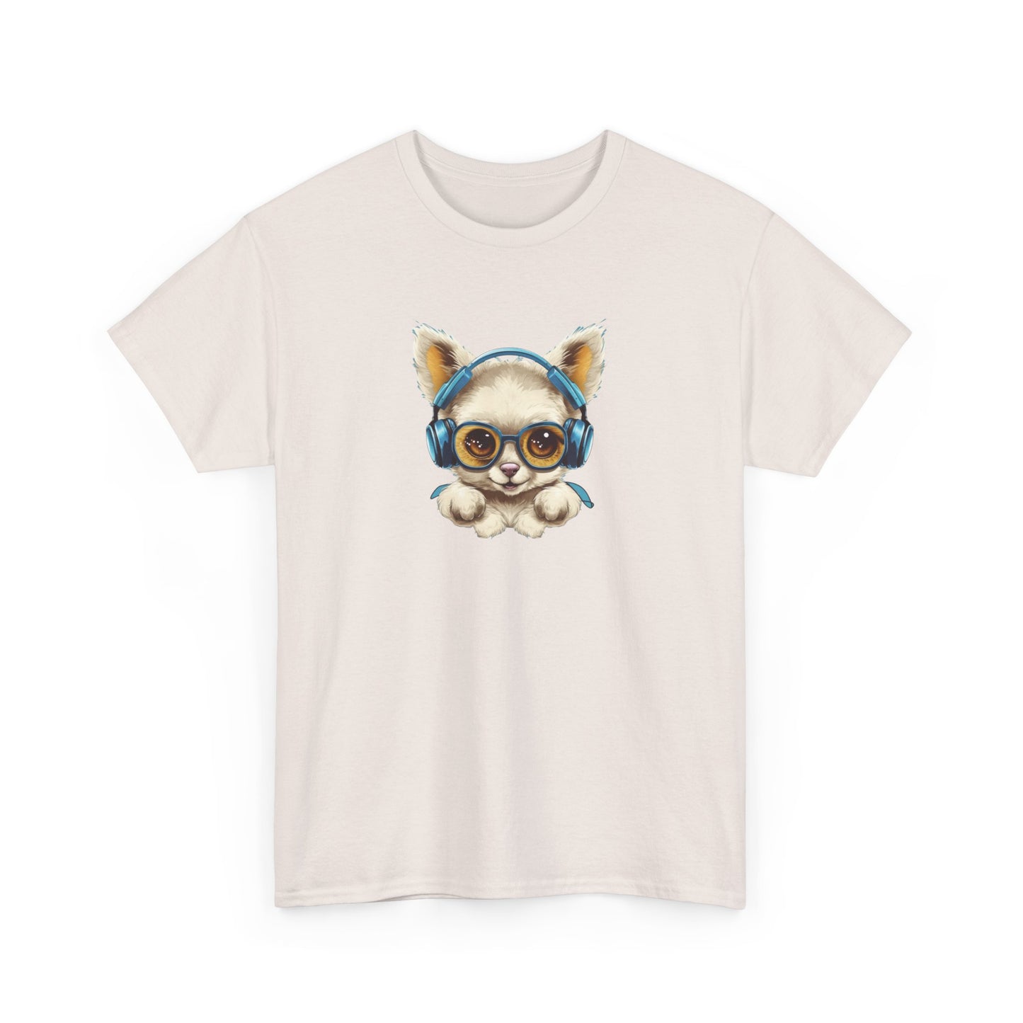Puppy with Headphones Short Sleeve Tee