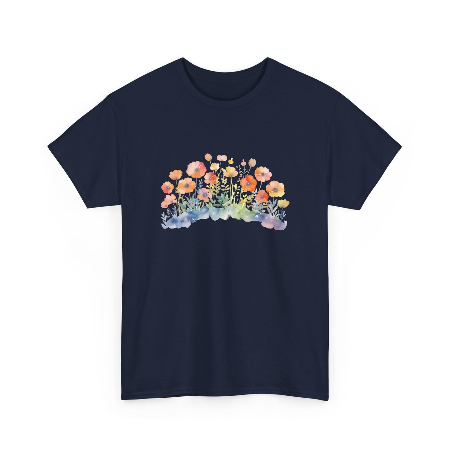 Pretty Watercolor Flowers Short Sleeve Tee