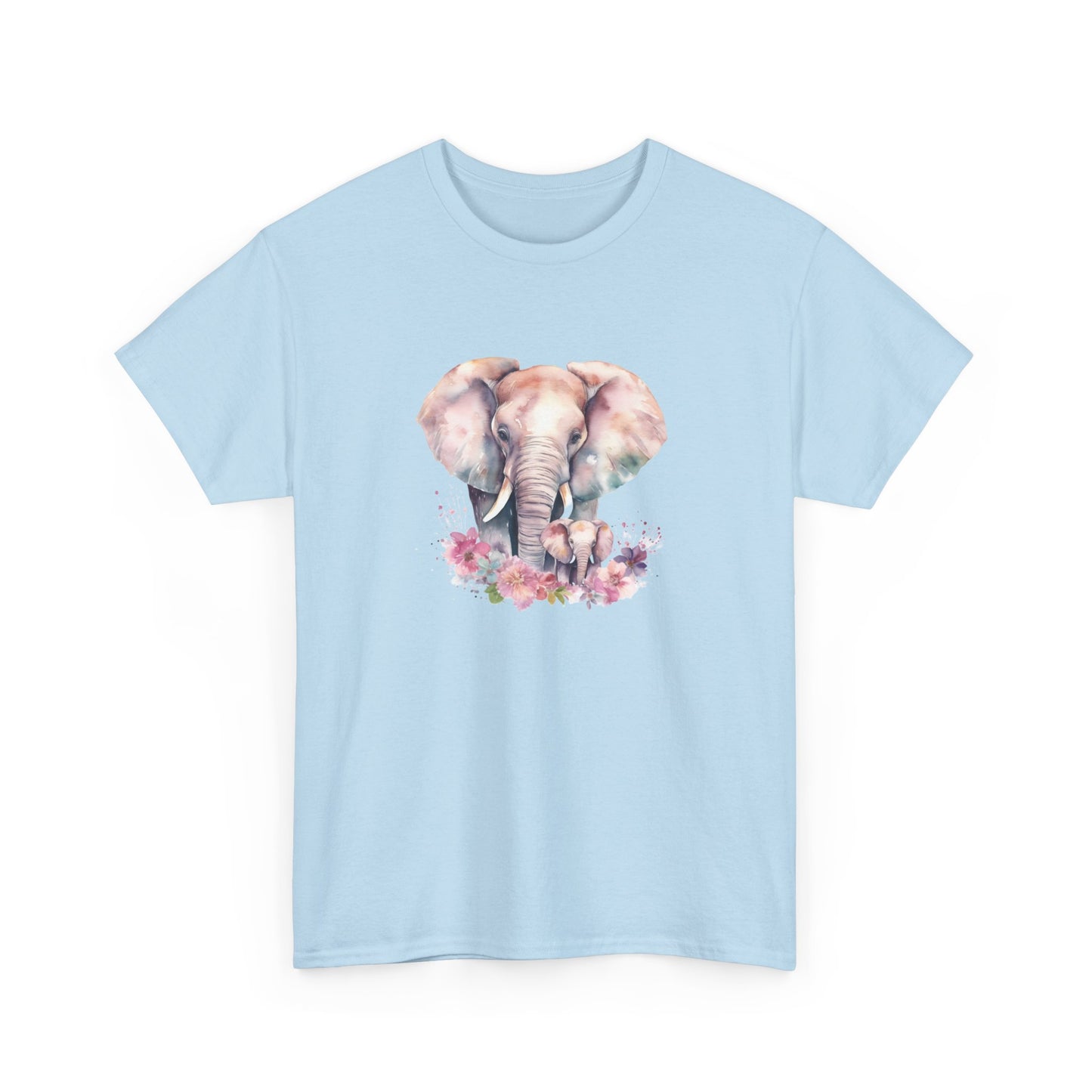 Watercolor Elephants Short Sleeve Tee