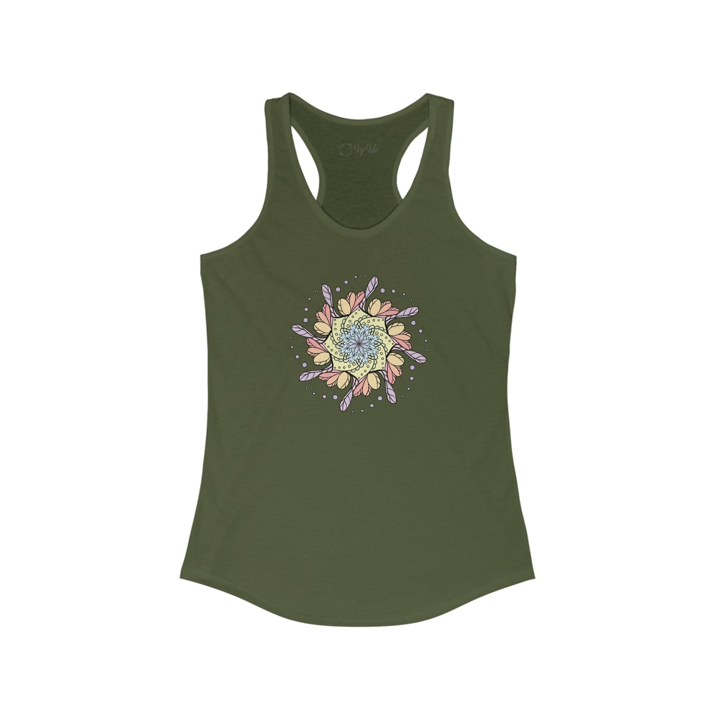 Colorful Mandala Racerback Tank (032)