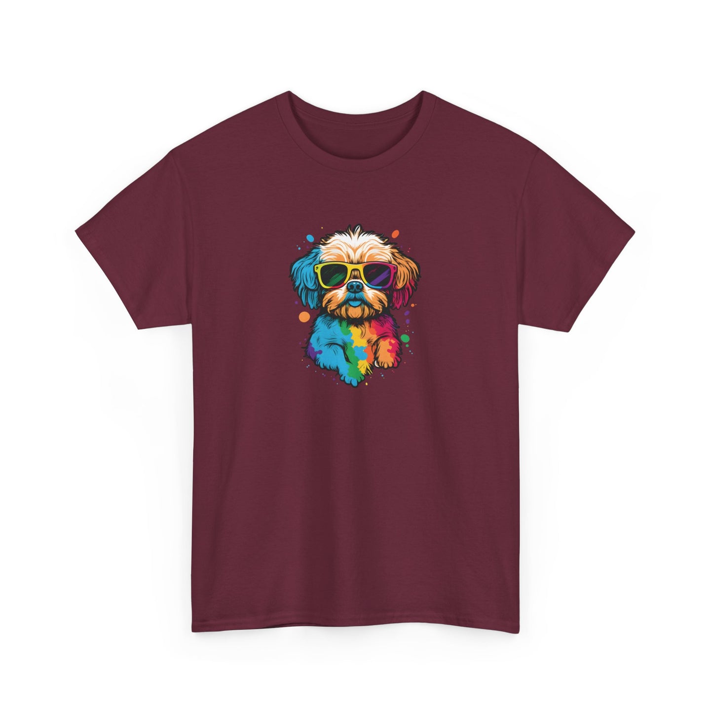 Dog with Sunglasses Short Sleeve Tee 003