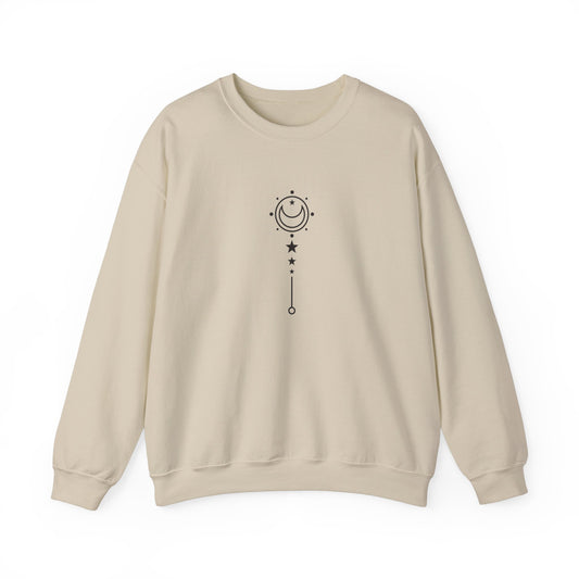 Crescent Moon Pattern Sweatshirt