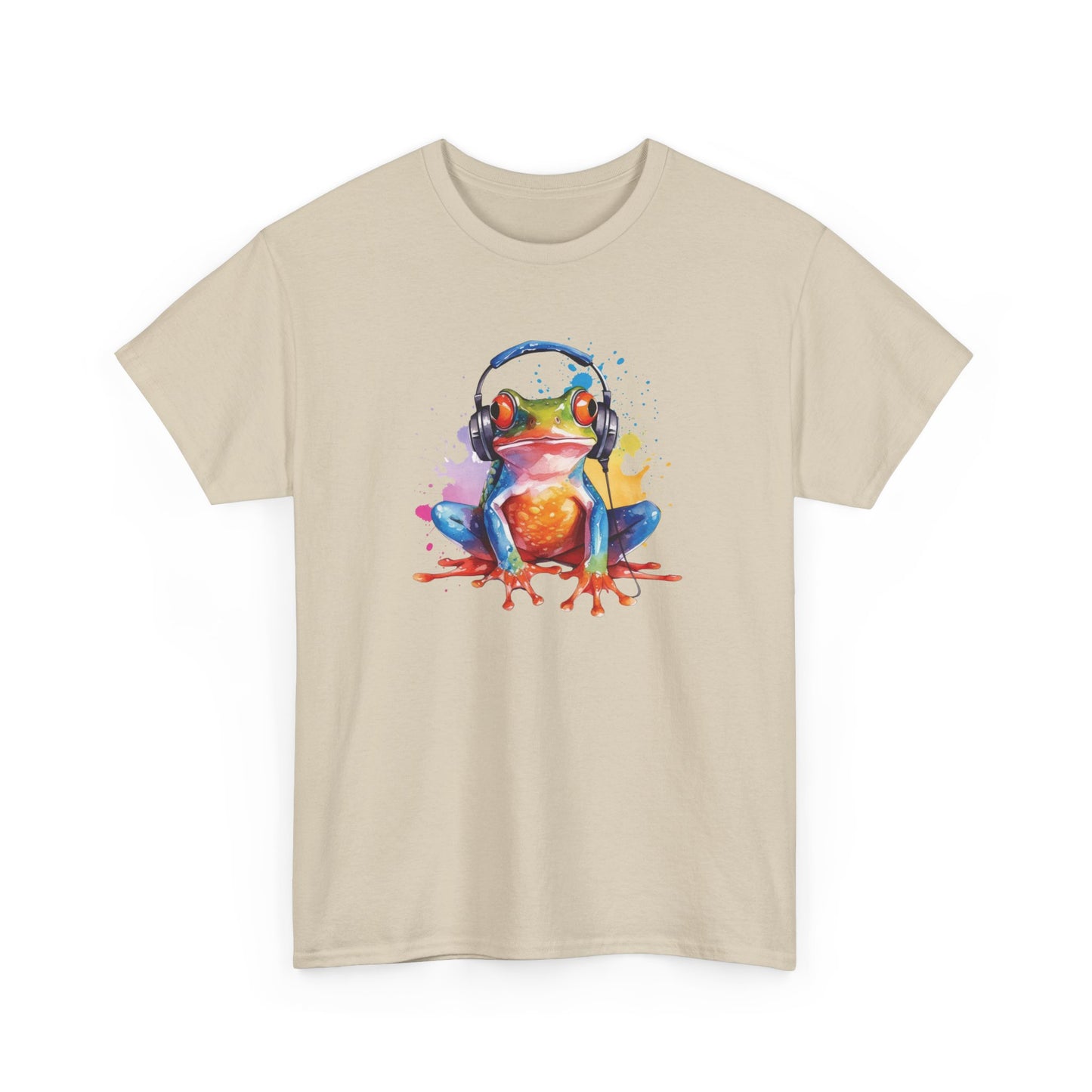 Frog with Headphones Short Sleeve Tee