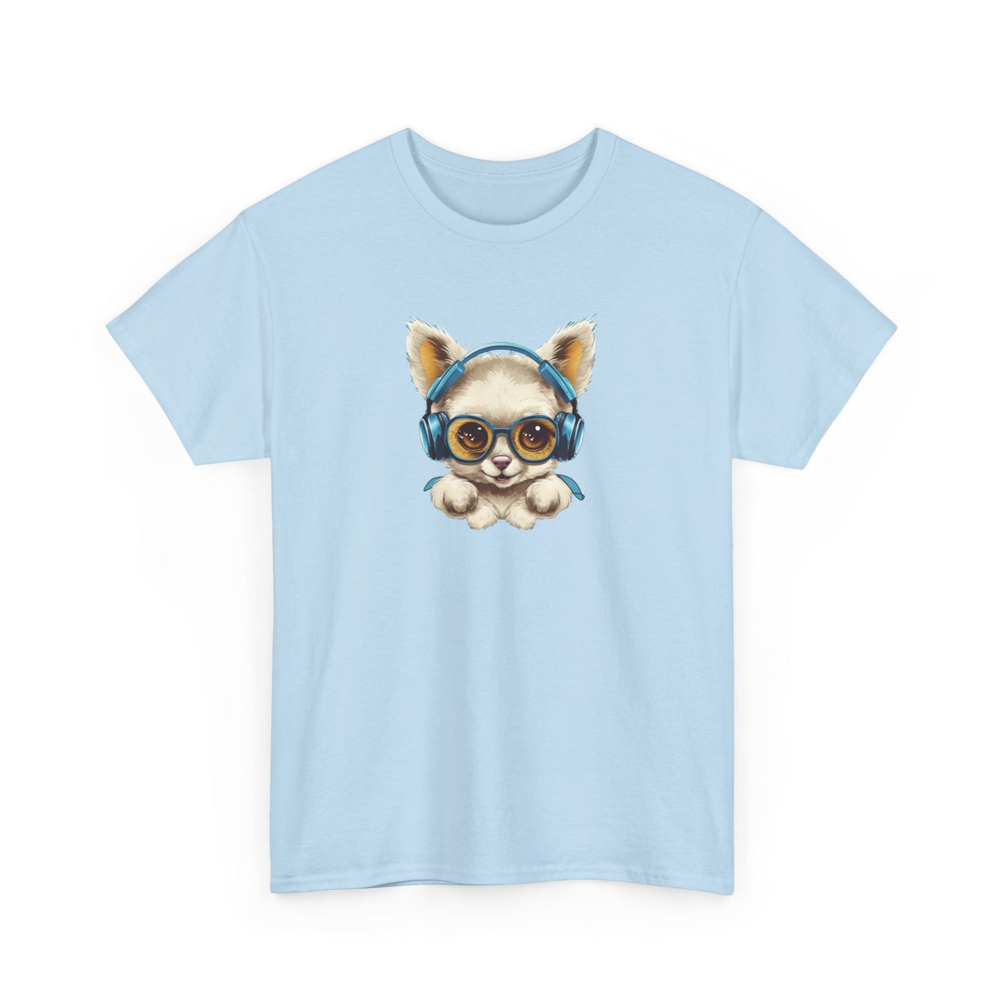 Puppy with Headphones Short Sleeve Tee