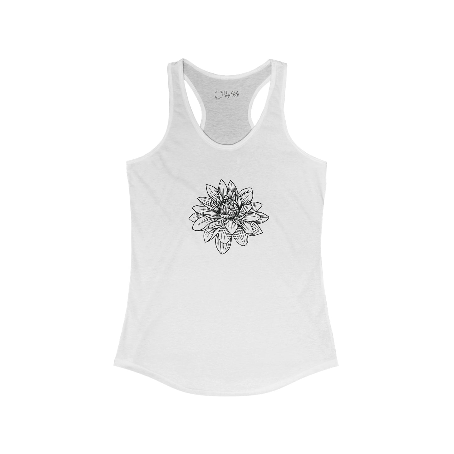 Lotus Outline Racerback Tank