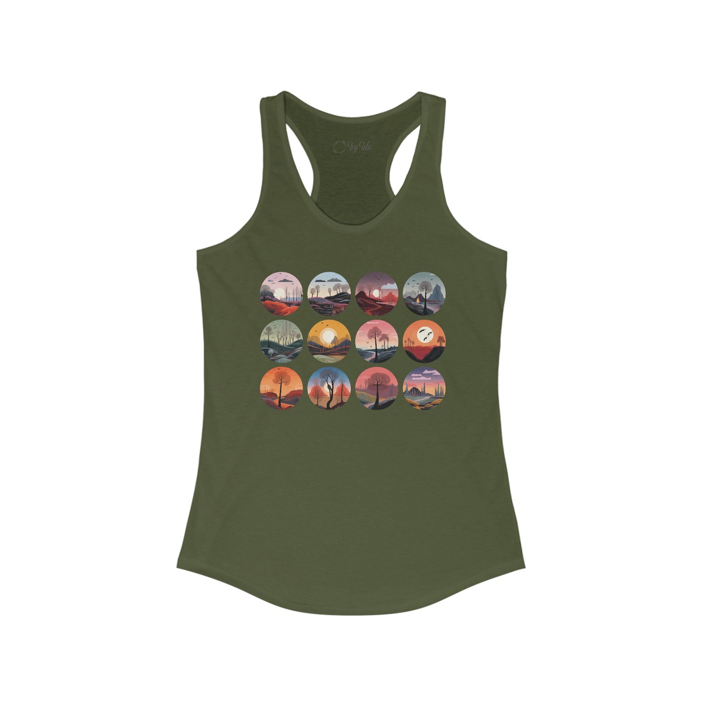 Landscapes Set Racerback Tank