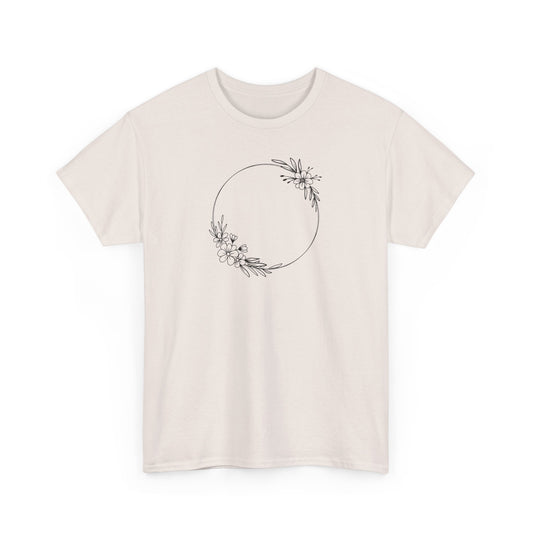 Double Floral Circle Short Sleeve Tee