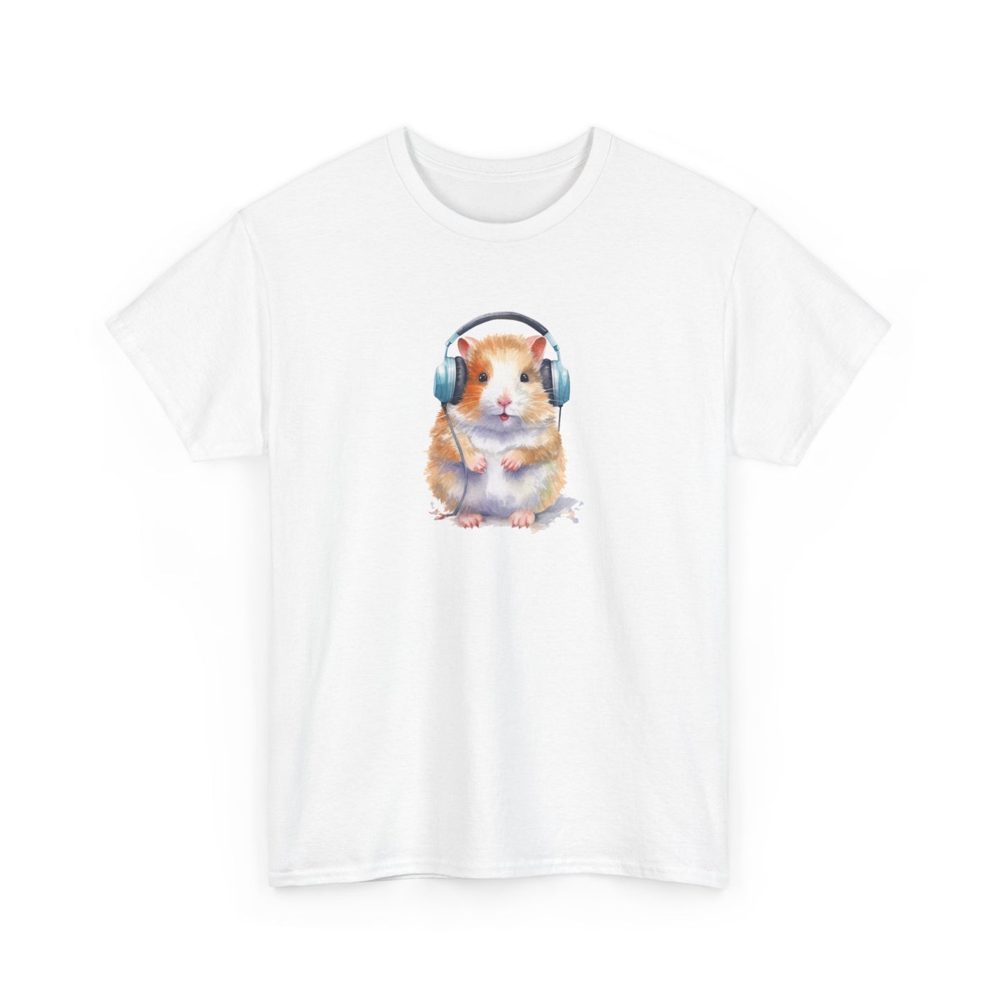 Hamster with Headphones Short Sleeve Tee