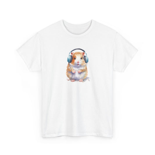 Hamster with Headphones Short Sleeve Tee