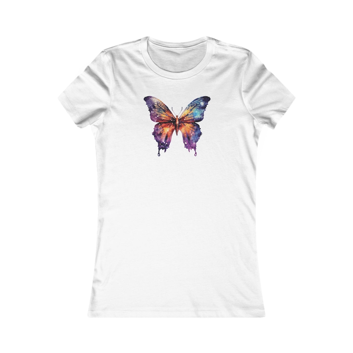 Galaxy Butterfly Fitted Tee