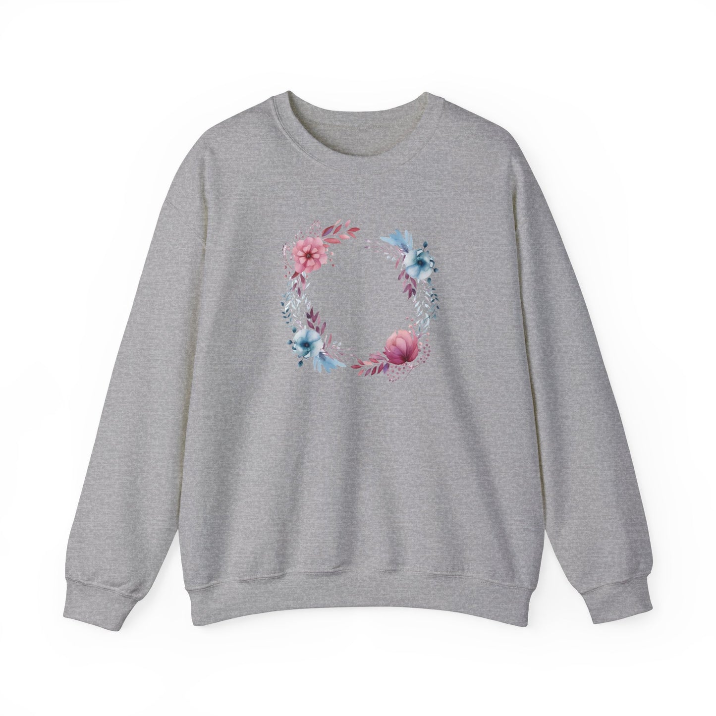 Watercolor Flowers Circle Sweatshirt