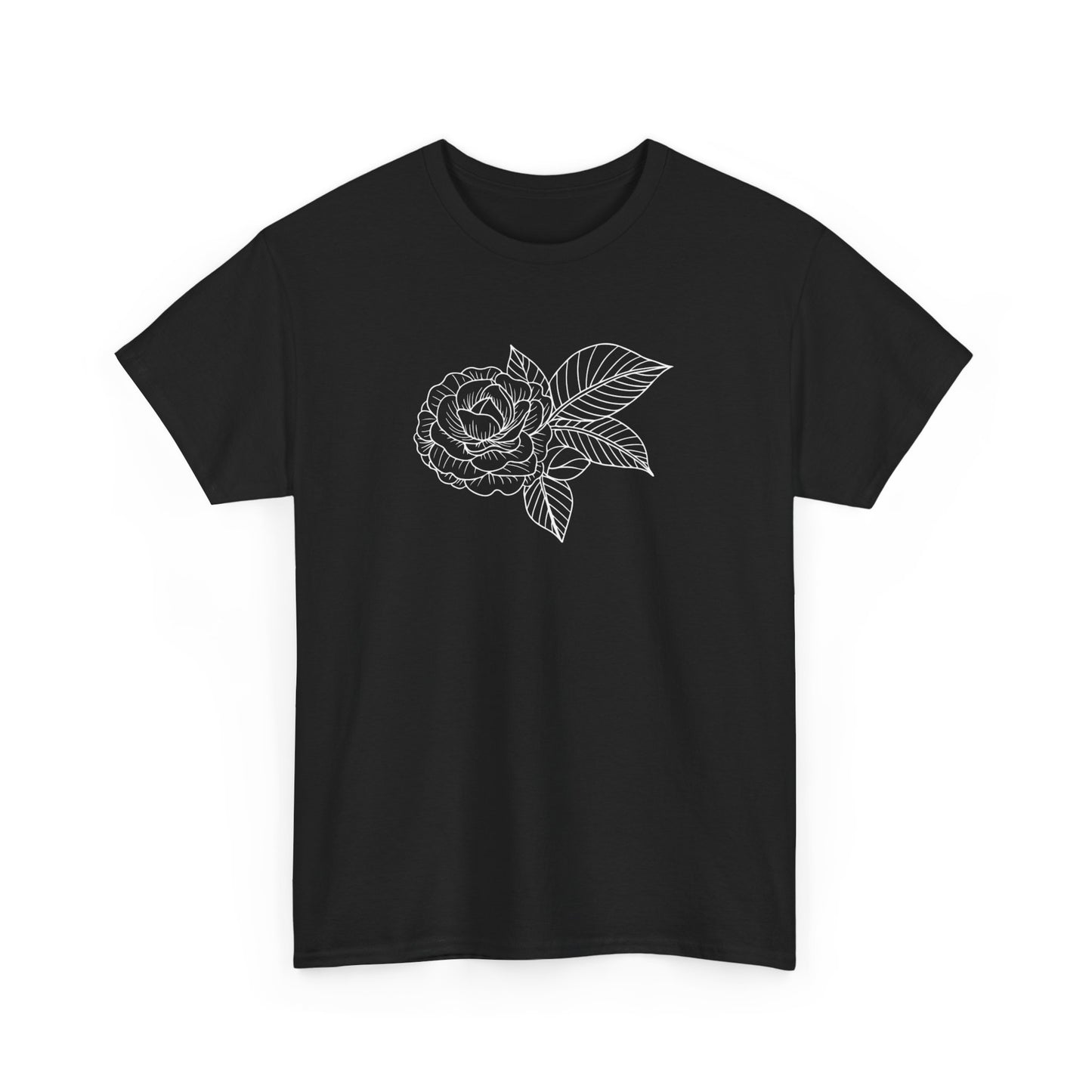 Rose with Leaves Short Sleeve Tee
