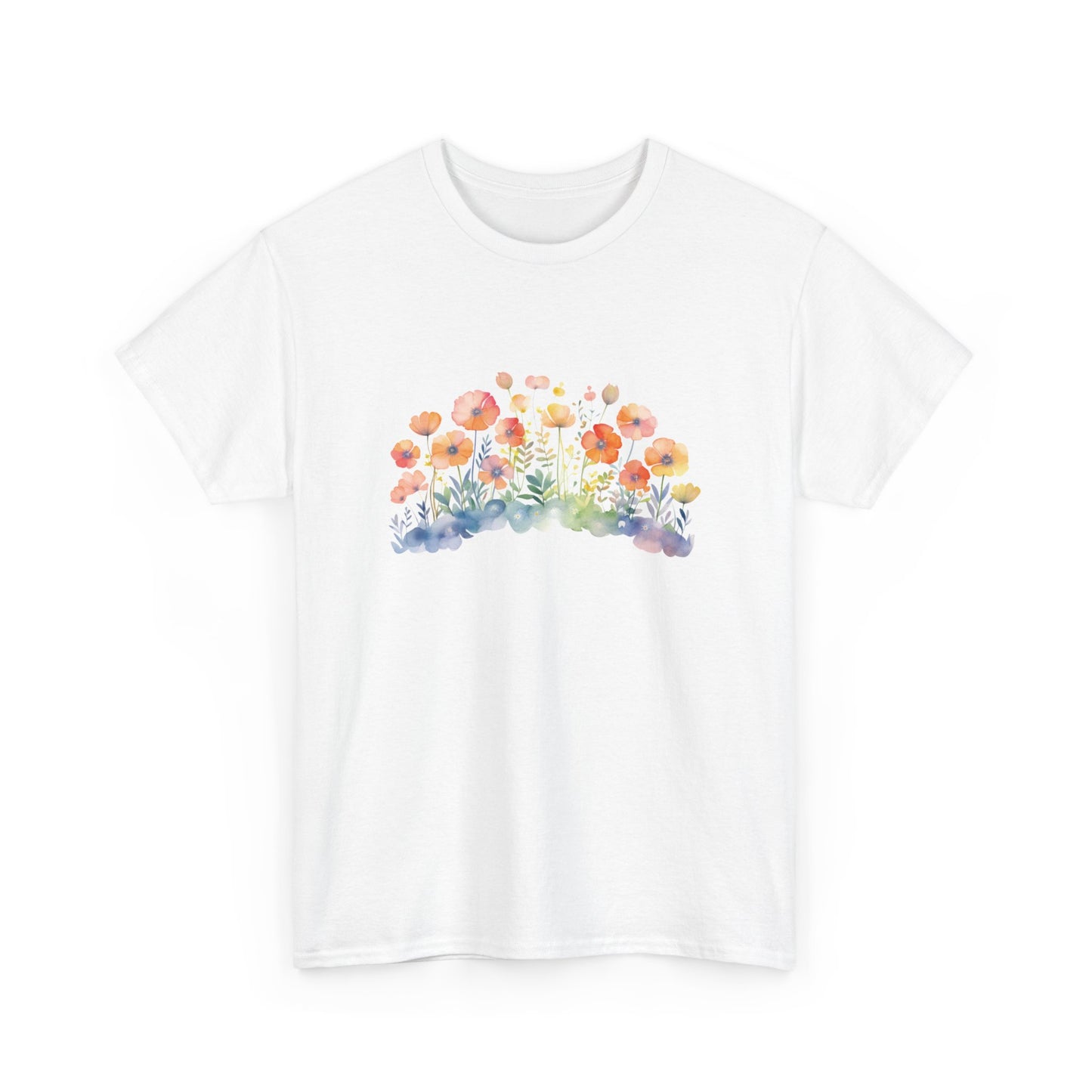 Pretty Watercolor Flowers Short Sleeve Tee