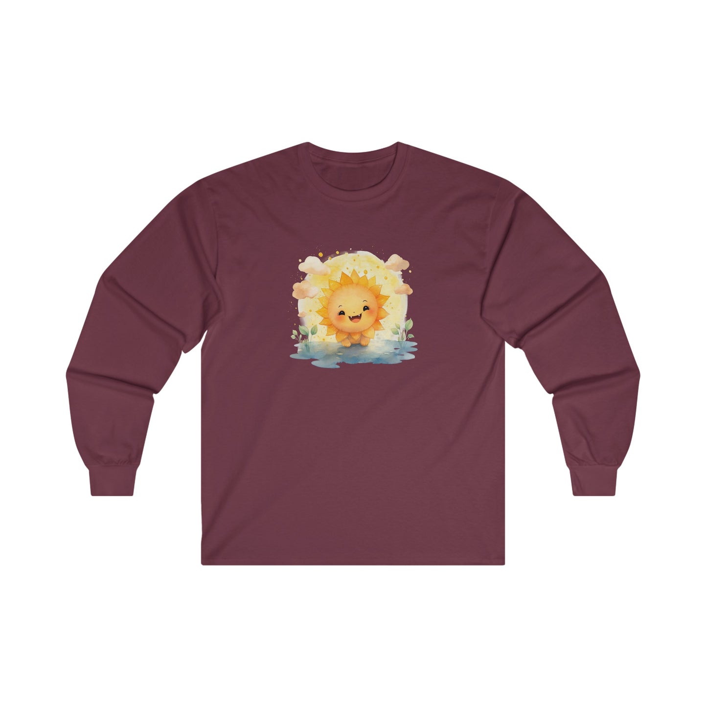 Cute Watercolor Sun Long Sleeve Tee