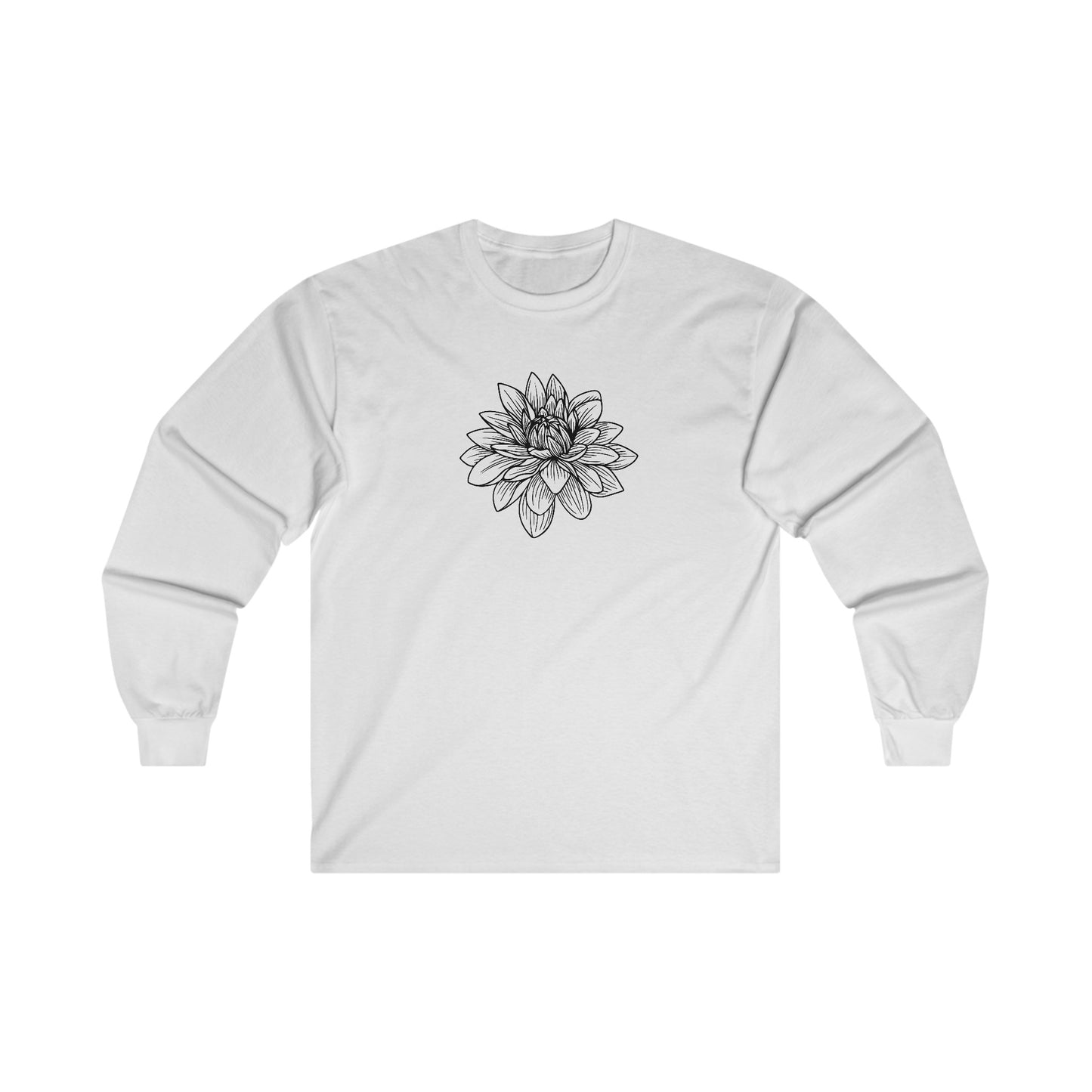 Lotus Outline Long Sleeve Tee