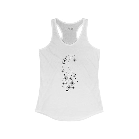 Moon and Hanging Stars Racerback Tank