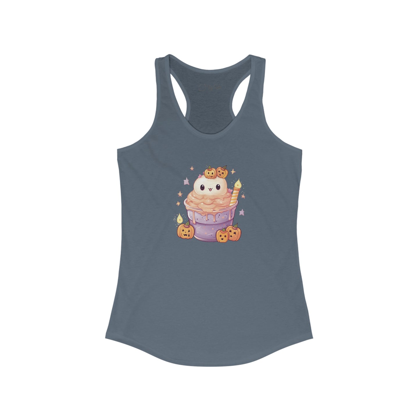 Cute Cat and Pumpkins Dessert Racerback Tank