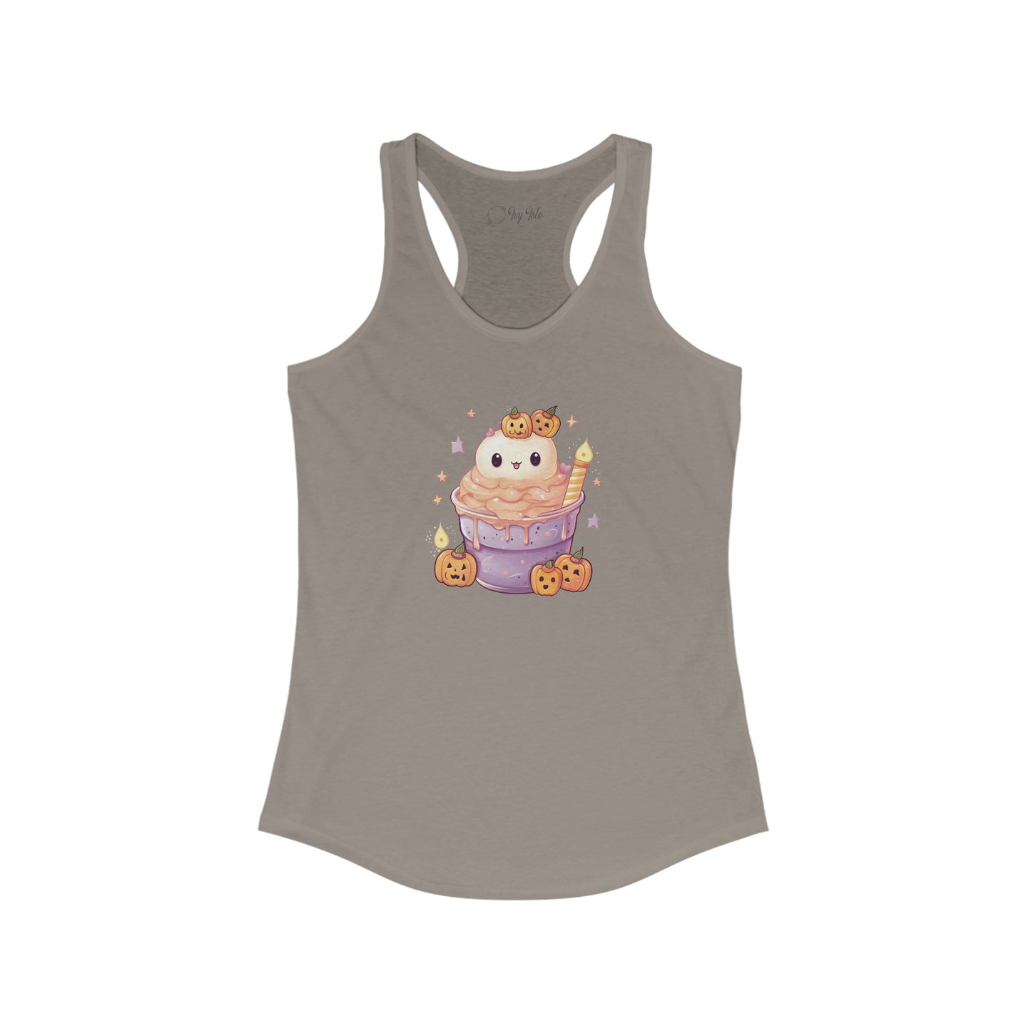 Cute Cat and Pumpkins Dessert Racerback Tank