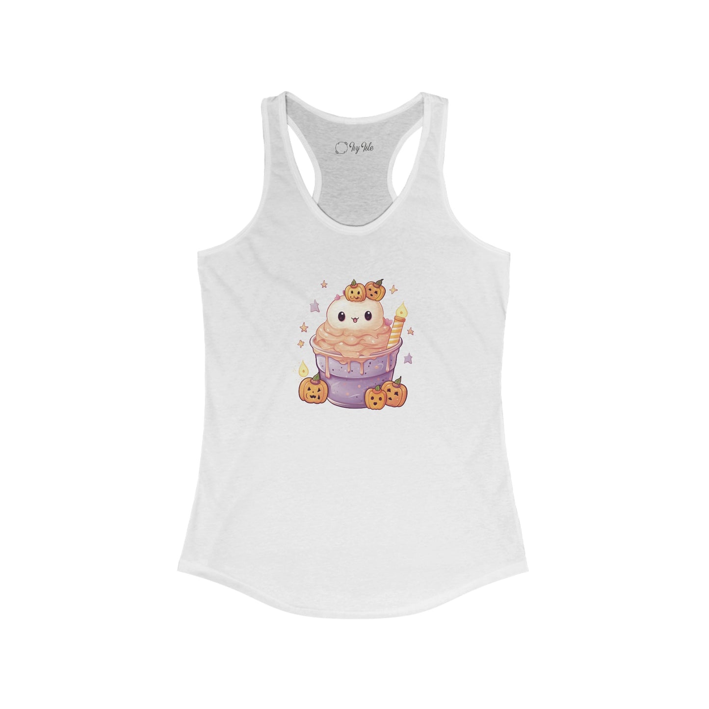 Cute Cat and Pumpkins Dessert Racerback Tank