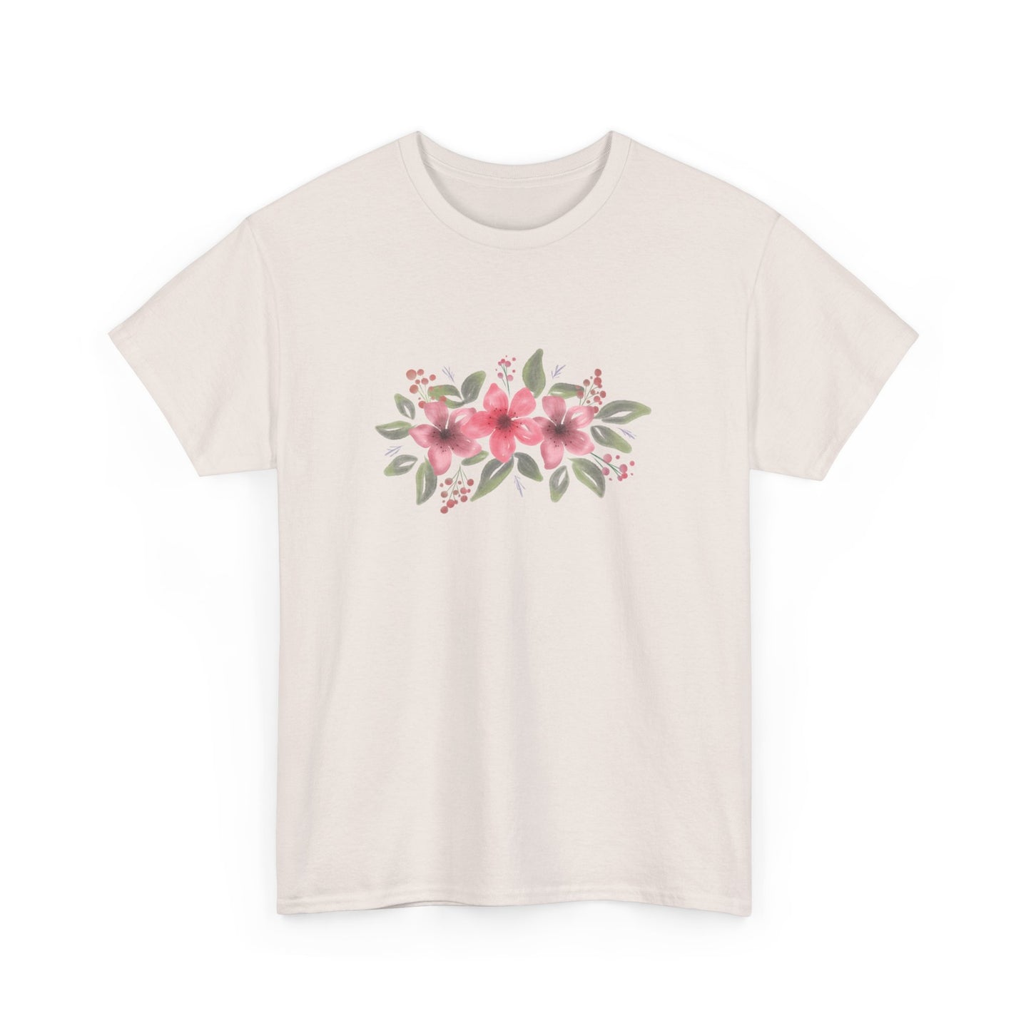 Pink Flowers Short Sleeve Tee