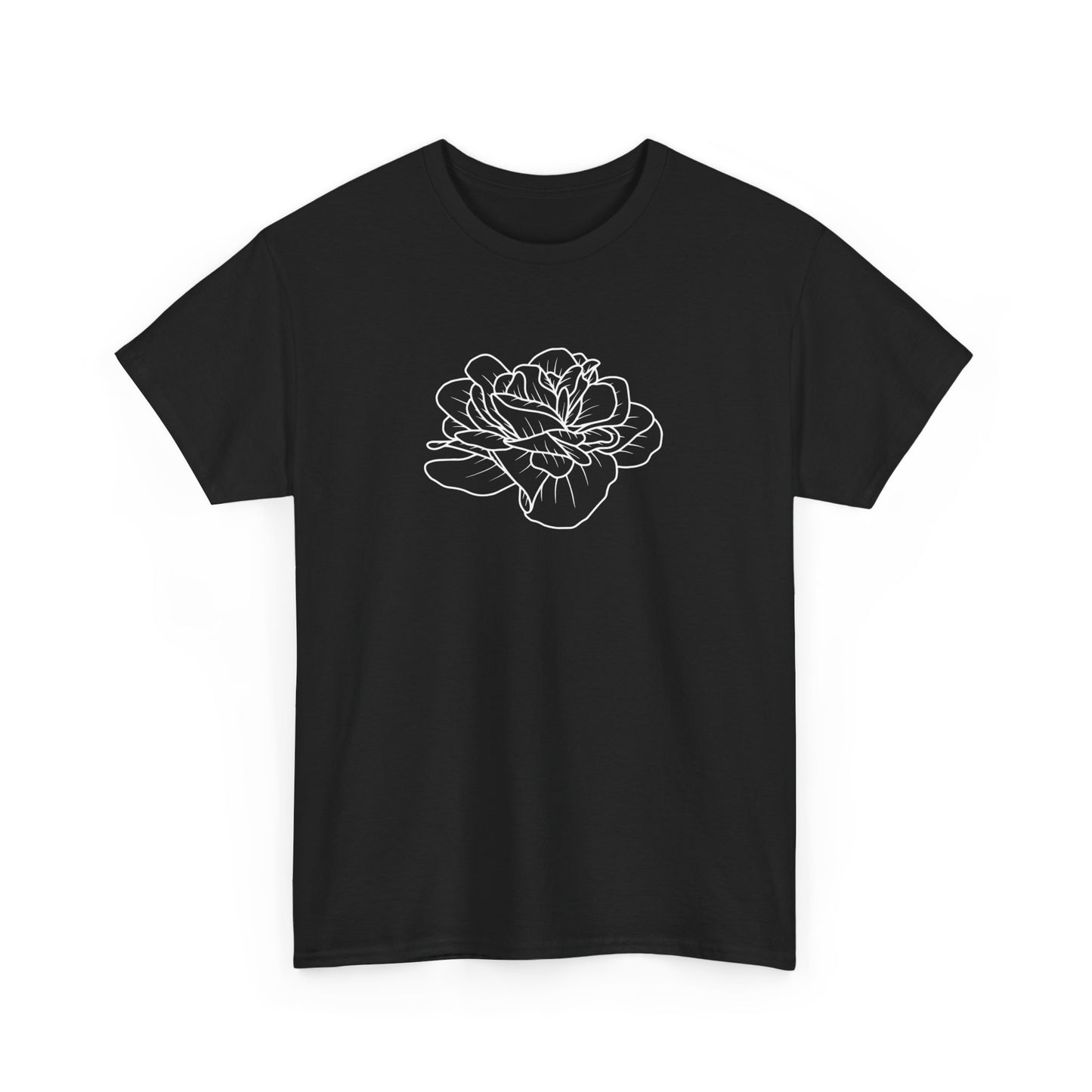 Rose Outline Short Sleeve Tee