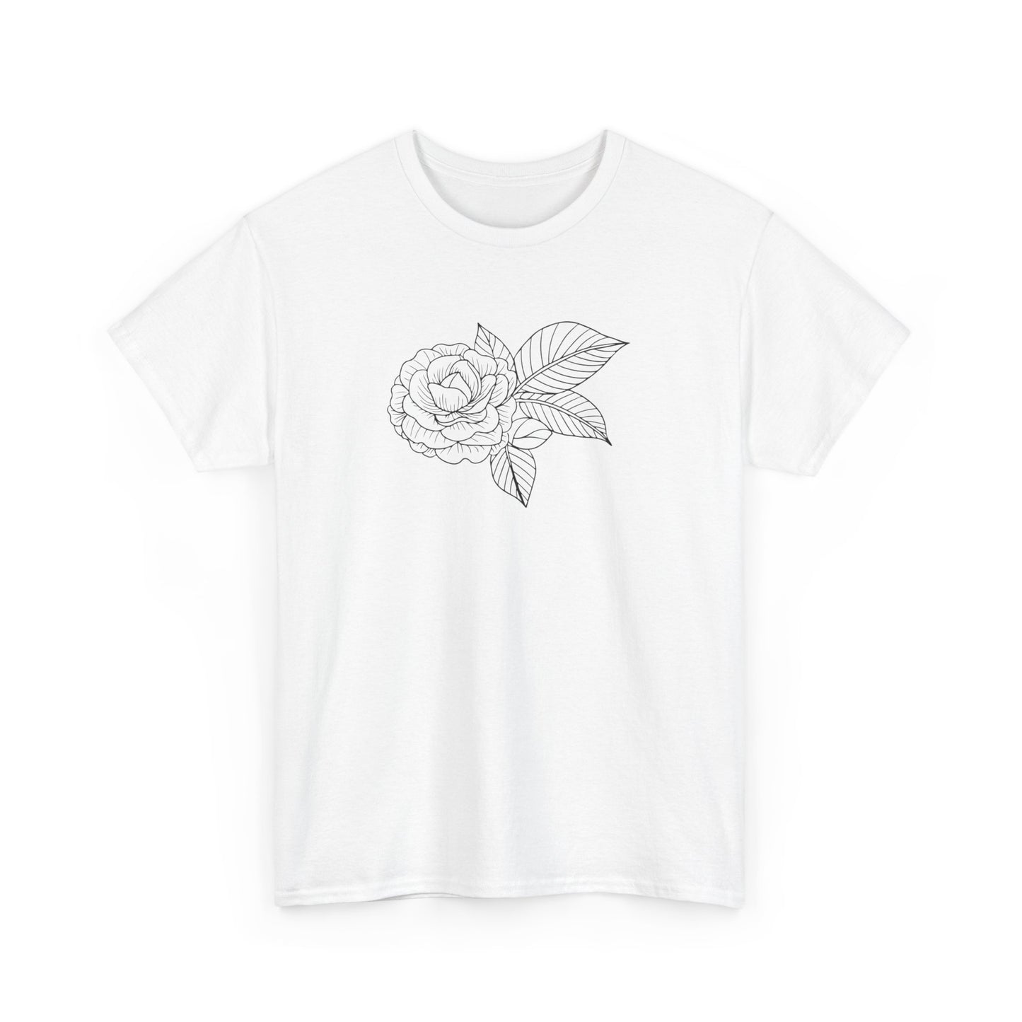 Rose with Leaves Short Sleeve Tee